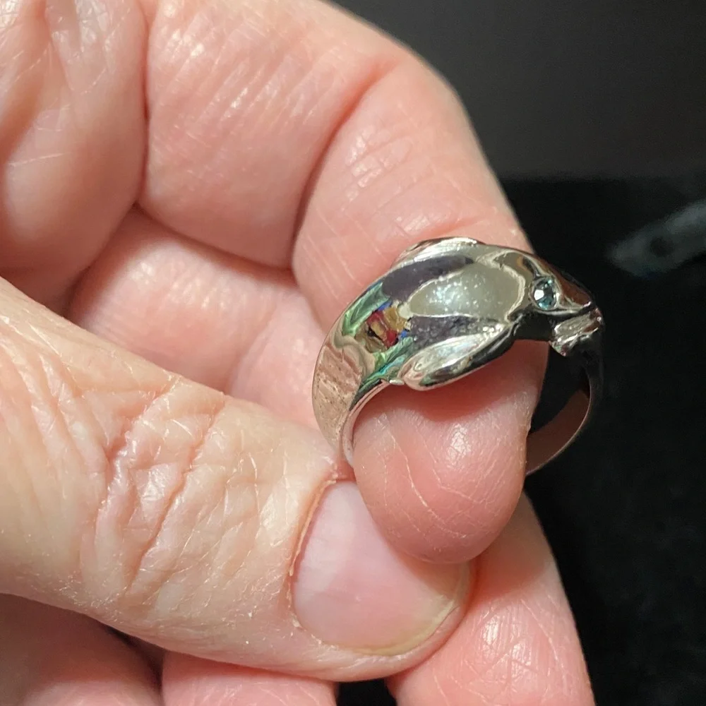 Vintage Silver Dolphin Ring